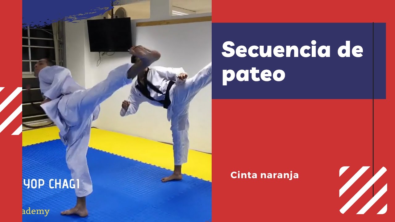 Secuencia de pateo Cinta Naranja Taekwondo #BlueMatAcademy