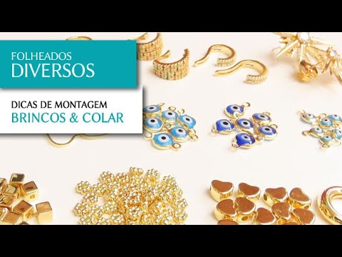 Novos Acessórios Folheados para montagem de Semijoias - Pedra Mística