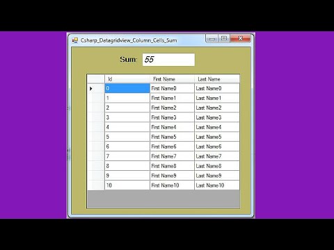 C# Tutorial - How To Get The Sum Of DataGridView Column Values Using C# [ With Source Code ] Video