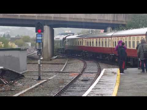 D213 andania departs Llandudno Junction with saphos tours train to holyhead