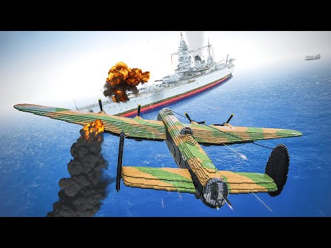 Planes attack Giant Battleship | Teardown
