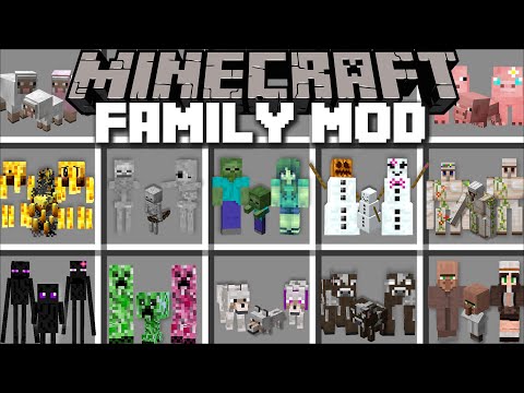 Minecraft BABY FAMILY MOBS MOD / HELP BABY MOBS FIND THE PARENTS IN MONSTER SCHOOL!! Minecraft Mods