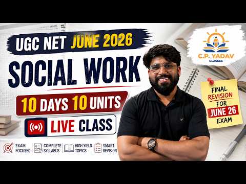 Ugc Video Intro Example Unit 10 (Part-1) Revision Class UGC NET 2026 Social Work Video Lecture