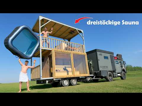 Wir bauen eine DREISTÖCKIGE Sauna mit Whirlpool auf dem Dach (Teil 2)