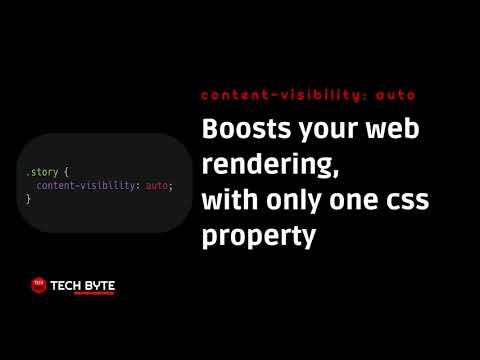 Single CSS Property Boost Your Web Performance - Content Visibility