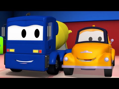 Tom der Abschleppwagen -  Christopher der Zementmischer - Lastwagen Zeichentrickfilme für Kinder 🚓 🚒