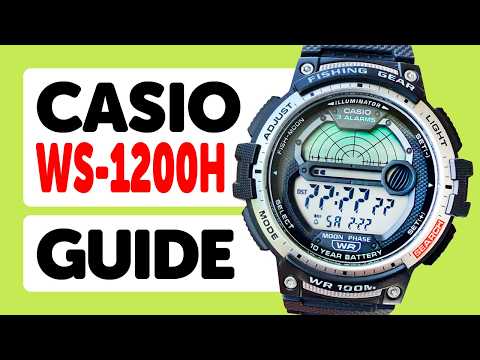 #CASIO WS-1200H (3485) Fishing Gear and Moon Phase Hands on Full Tutorial
