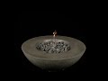 Pyromania Fire Features 41 Inch Round Shangri-La GFRC Gas Fire Bowl - Push Button Ignition