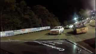 preview picture of video 'Christian Kline tackles Lincoln Park Speedway in his #66 Bomber for Feature Race action.'