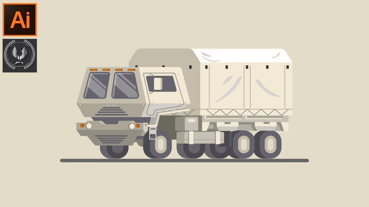 Adobe Illustrator CC Tutorial Flat Truck Design