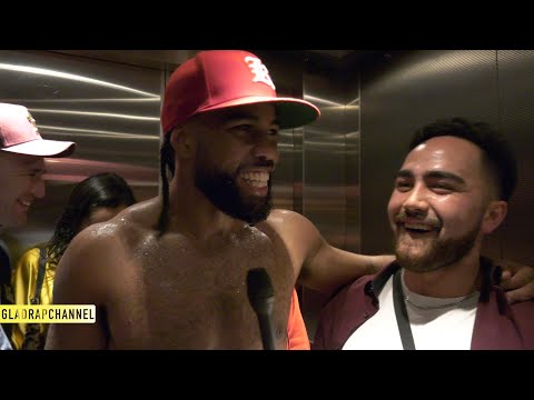 Jerome 'The Panther' Pampellone after victory over Nik Charalampous