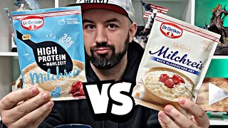 Dr. Oetker High Protein  Milchreis vs. Milchreis normal Test