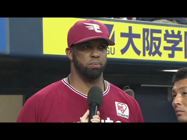 イーグルス・ペゲーロ選手ヒーローインタビュー 2018/5/12 Bs-E