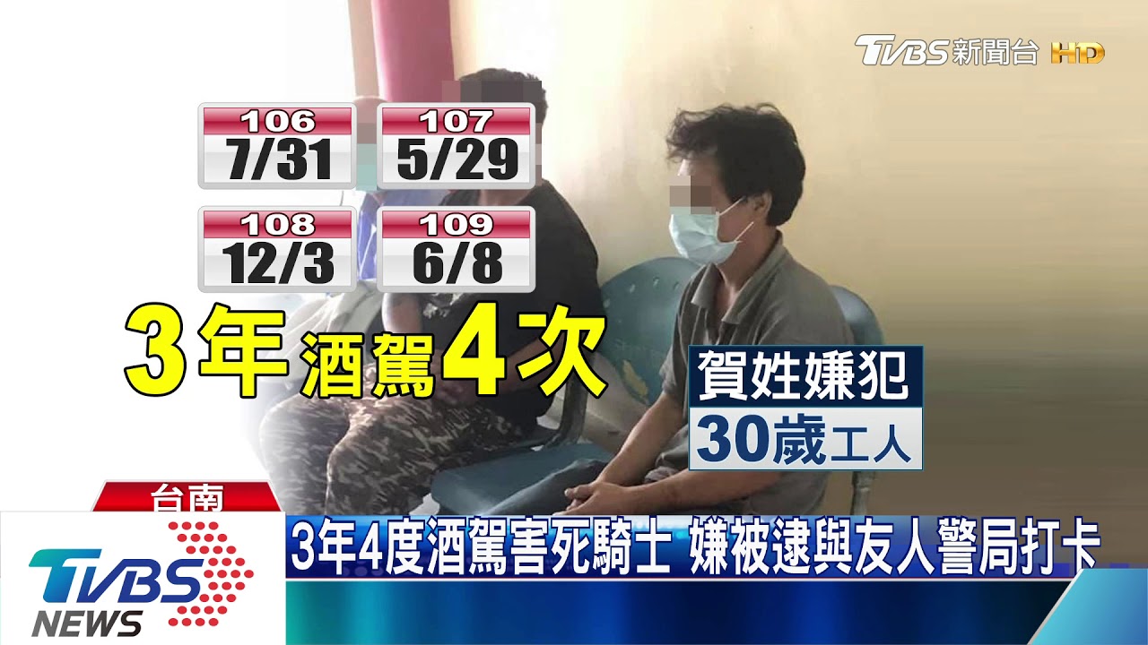 3年4度酒駕害騎士勒喉 嫌被逮與友人警局打卡