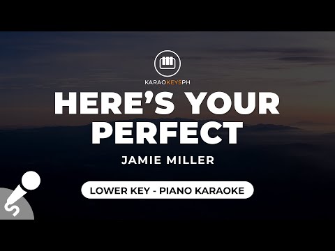 Here's Your Perfect - Jamie Miller (Lower Key - Piano Karaoke)