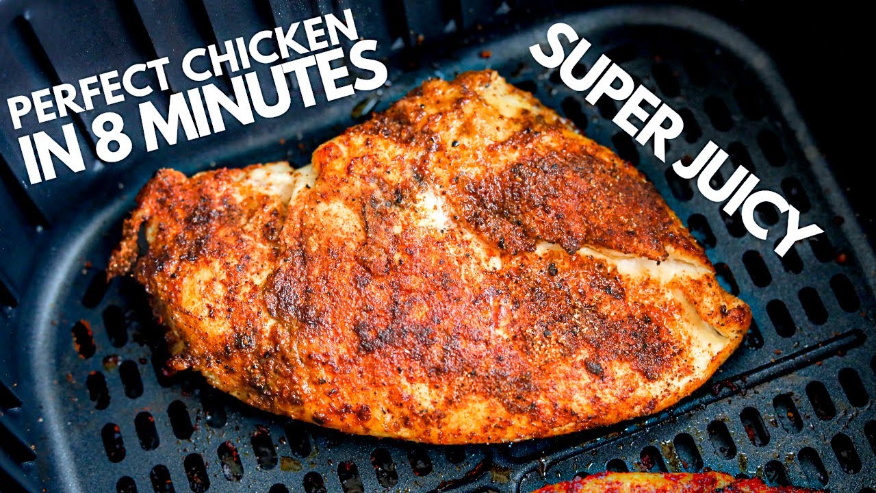 The BEST Air Fryer Chicken Breast In 8 MINUTES | SUPER JUICY!!