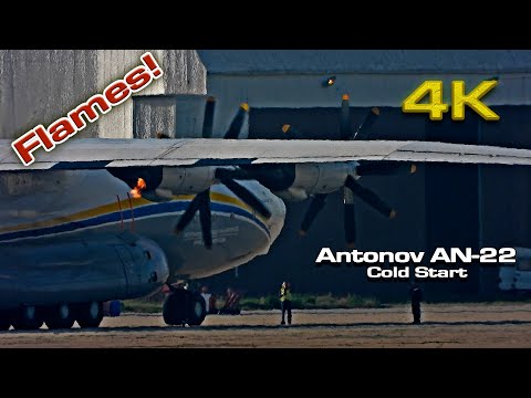 Antonov An-22 "Antei "Cold Start (with flames)!