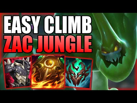 THIS IS HOW YOU CAN USE ZAC JUNGLE IN ORDER TO CLIMB IN SOLO Q! - Gameplay Guide League of Legends