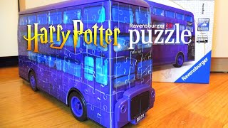 Harry Potter 3D Puzzle: Knight Bus - Ravensburger 3D Jigsaw Puzzle (Silent Unboxing & Speed Build)
