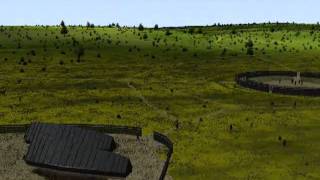 preview picture of video '3D-Landschaftsrekonstruktion von der Kreisgrabenanlage von Goseck zum Zeitpunkt der Stichbandkeramik'