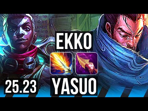 EKKO vs YASUO (MID) | 13/1/9, Legendary | NA Grandmaster | 25.23