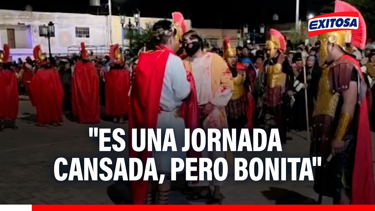 🔴🔵 Puno presenta puesta en escena de la pasión de Cristo en Viernes Santo