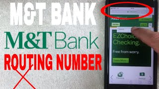 ✅  M and T Bank ABA Routing Number - Where Is It 🔴