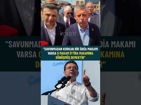 "Savunmadan korkan bir iddia makamı varsa o makam iftira makamına dönüşmüş demektir" #ekremimamoğlu