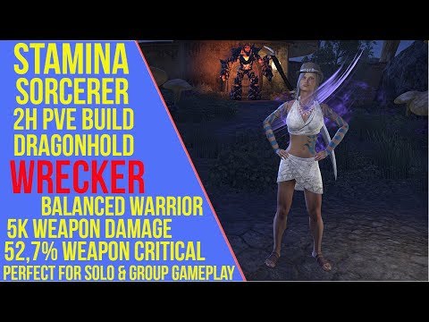 ESO 2H Stamina Sorcerer PVE Build - Wrecker - Dragonhold