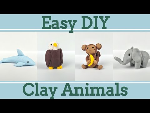 Easy Clay Animals for Beginners #7│4 in 1 Polymer Clay Tutorial
