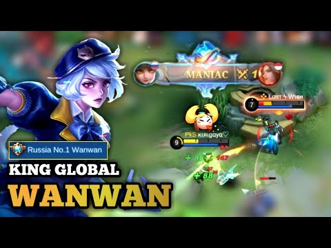 PERFECT WANWAN BUILD ONCE ULTI MANIAC! Build Top 1 Global Wanwan Gameplay - Mobile legends