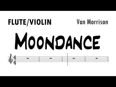 Moondance Flute Violin Sheet Music Backing Track Play Along Partitura