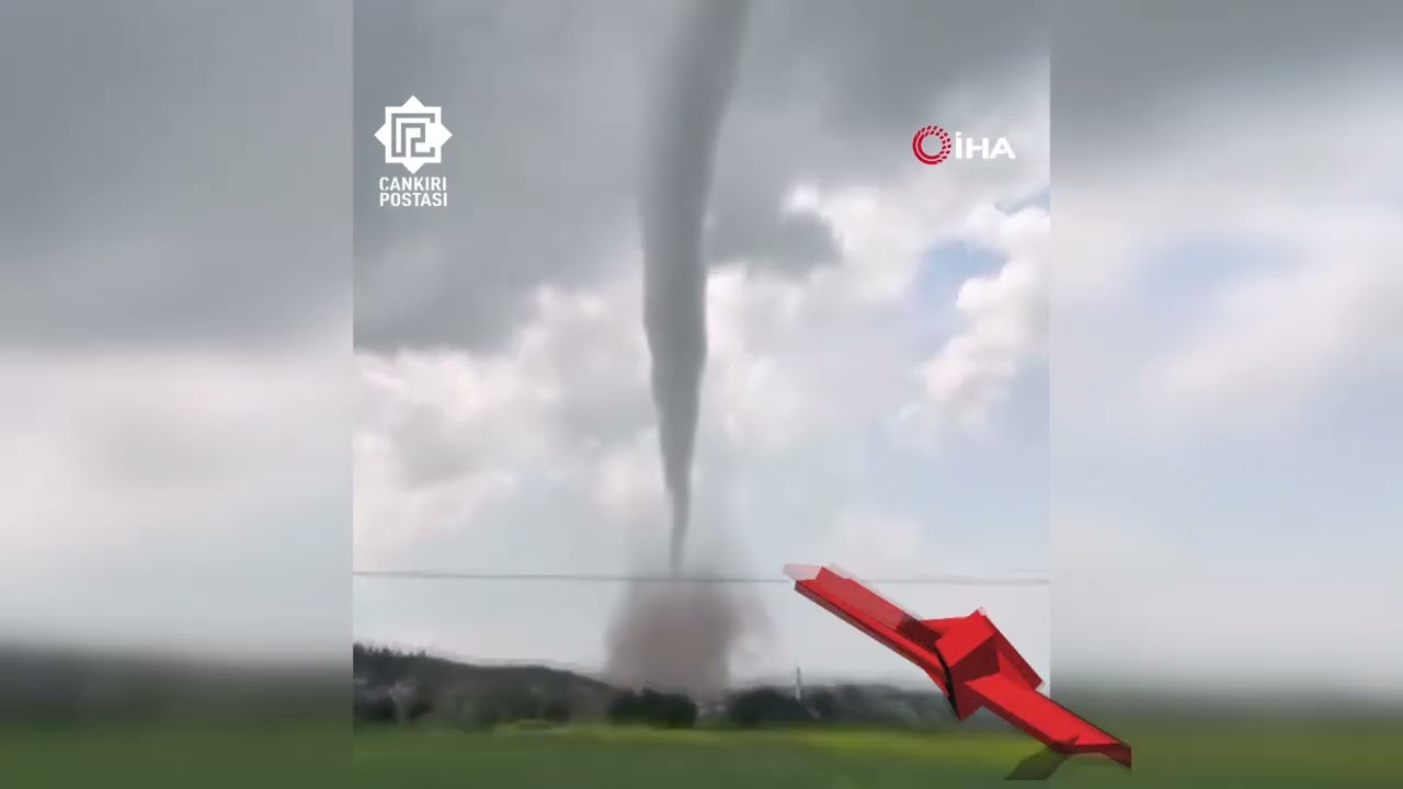 Çankırı’da Oluşan Dev Hortum Korkuttu