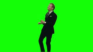 Sam Lake dancing in Alan Wake 2 green screen