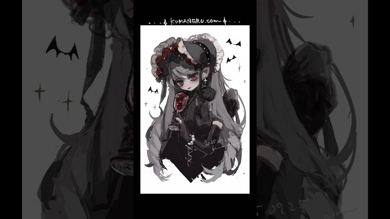 ハロウィン🦇厚塗りメイキング#procreate #illustration