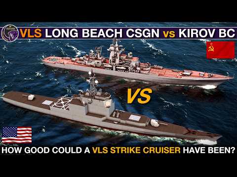 Nuclear Strike Cruiser VLS Long Beach vs Kirov Battlecruiser | Sea Power