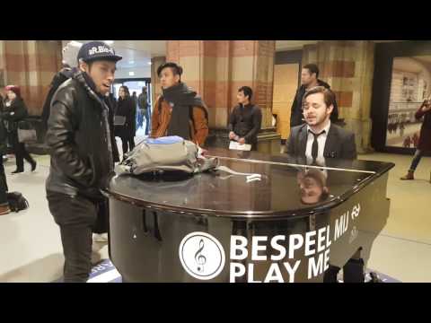 Free piano at the Amsterdam Central Station Holland Netherlands 4