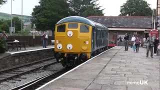 preview picture of video 'Class 24 no. 5081 and 20087 run round at Rawtenstall, ELR Summer Diesel Gala 2012'