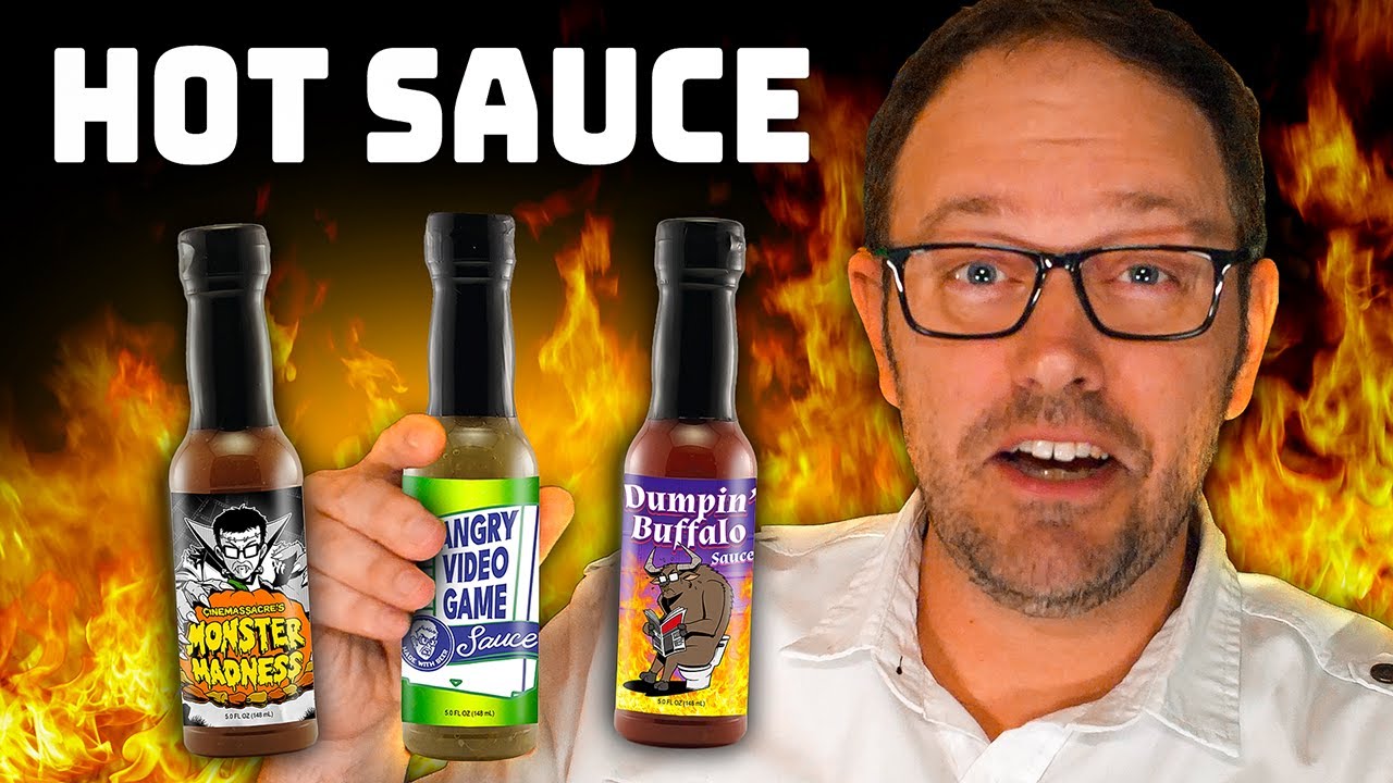 Trying my NEW Cinemassacre Hot Sauce!!