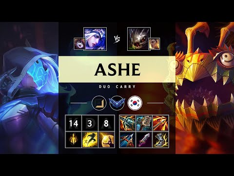Ashe ADC vs Kog'Maw: Triple Kill, Legendary - KR Diamond Patch 14.24