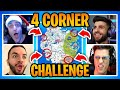 Most INSANE 4 Corner CHALLENGE!! W/ SypherPK, CourageJD & NateHill