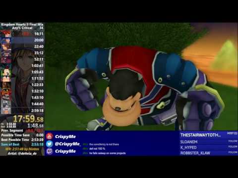 KH2FM HD (PS4) - Any% Critical Mode - 2:58:53