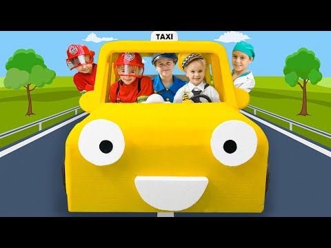 Chris rides a taxi and helps his friends