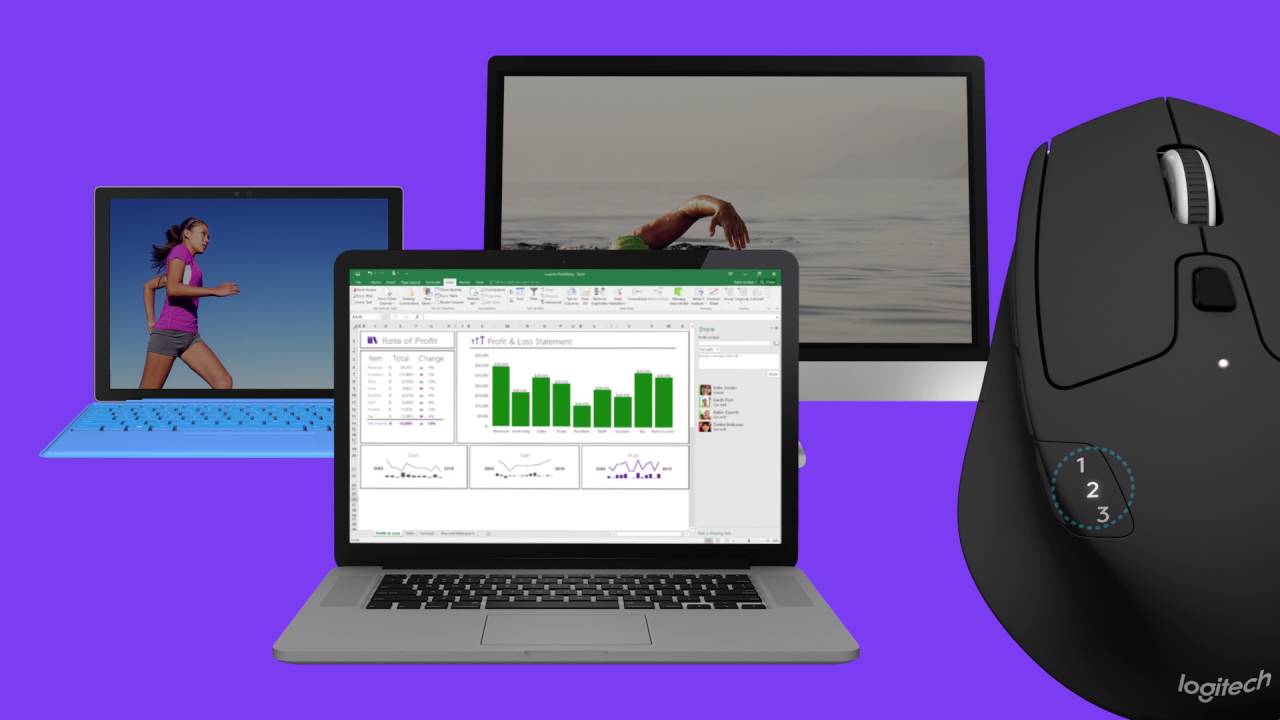 Миша Logitech M720 Triathlon Wireless/Bluetooth (Black) 910-004791 video preview