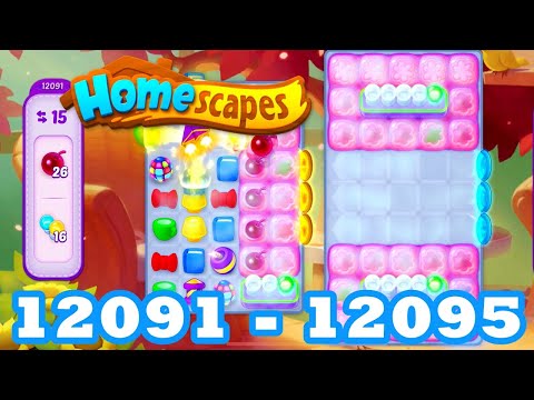 Homescapes Level 12091 - 12095 HD 3 - match puzzle Gameplay | android | IOS | 12092 | 12093 | 12094