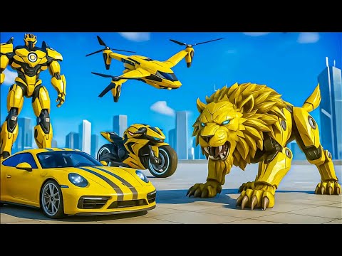 Bumblebee Robot Car Drone Transform Battle - Android Gameplay