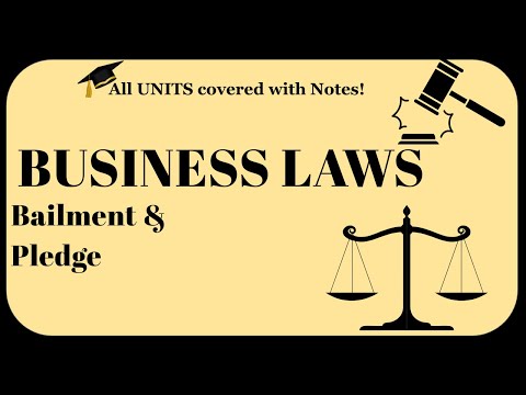 Bailment and Pledge Bailment in Contract Act Pledge in Contract Act bbabcom lu easynotes bba