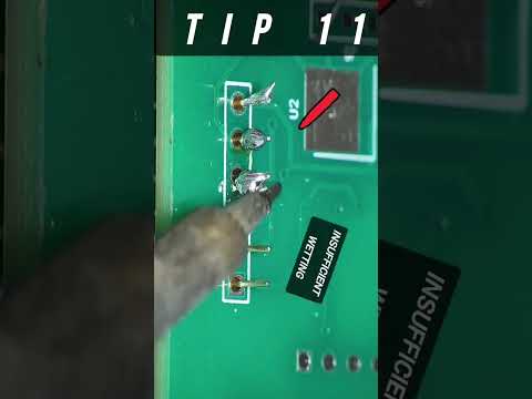 Soldering tips and tricks - Tip 11 Use the right quantity of solder and temperature when soldering!