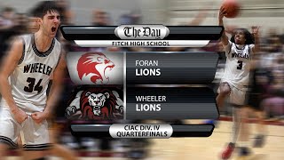 Watch live: Foran vs. Wheeler boys' basketball