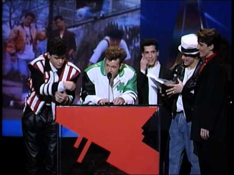 New Kids on the Block Wins Favorite Pop/Rock Duo or Group - AMA 1990